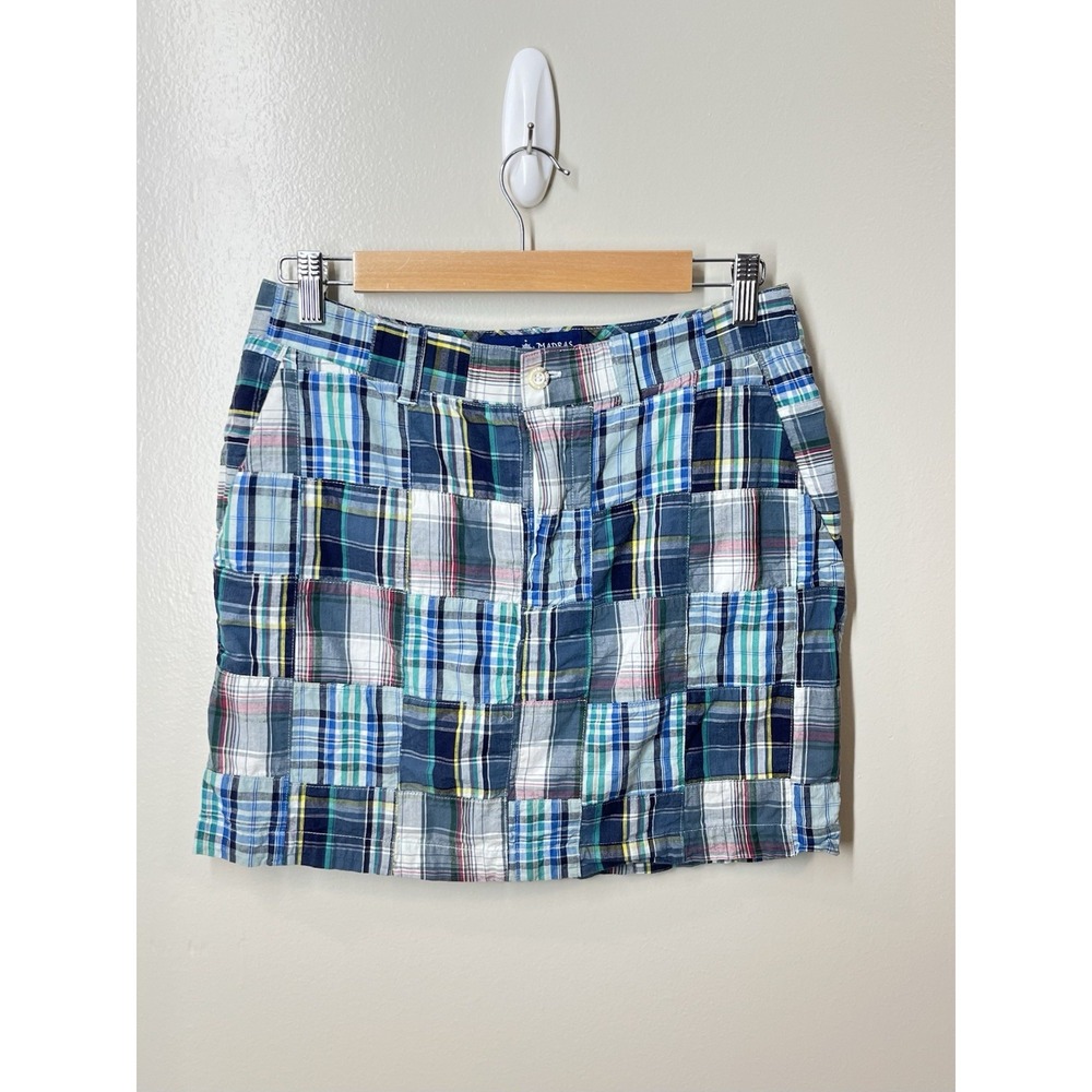 Cape Madras Cape Elizabeth Maine Preppy Patchwork Plaid Skirt Size 4 Cotton